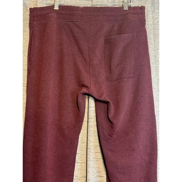 Forever 21 Men's Lounge Jogger Pants Large‎ Maroon Drawstring Pockets Casual - Picture 4 of 7